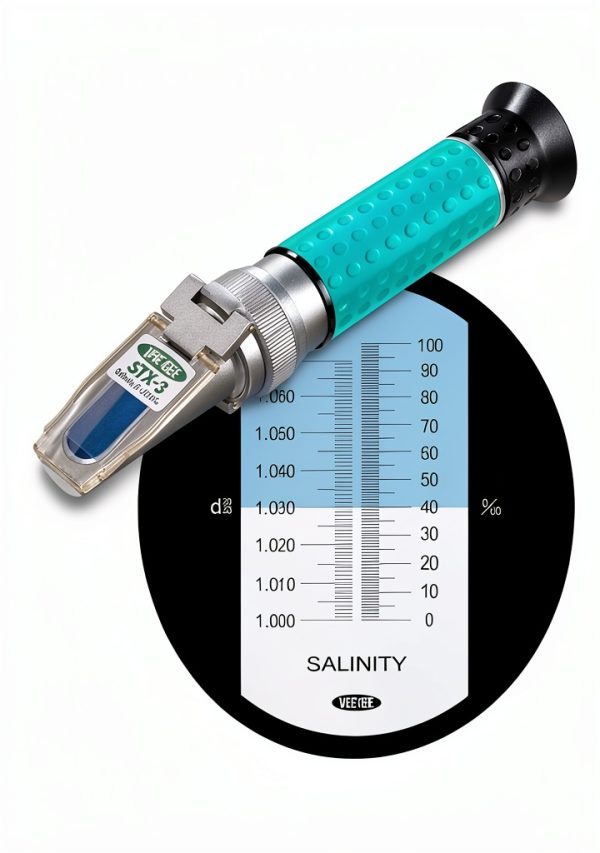Vee Gee Scientific Refractometer Seawater Salt PPT SG ATC-1