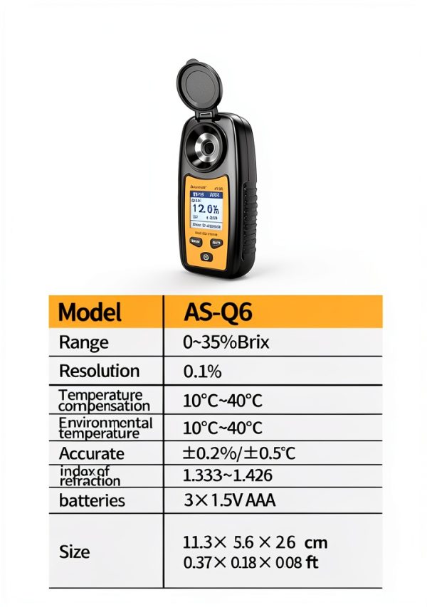 Aicevoos Q6 Digital Brix Refractometer Sugar Content Tester-7