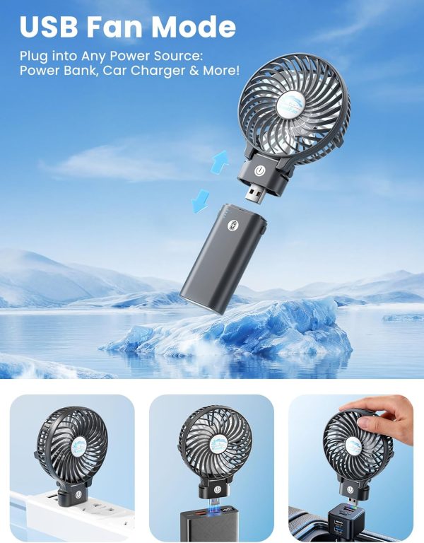 HandFan Portable Rechargeable Handheld Fan 5200mAh Battery-3