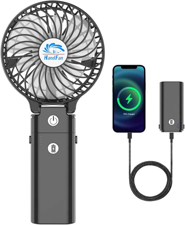 HandFan Portable Rechargeable Handheld Fan 5200mAh Battery-0