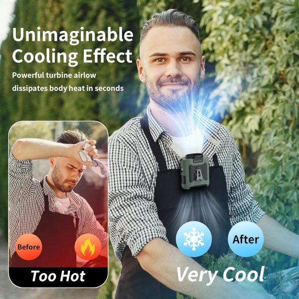 Socool Fan Wearable Portable Fan 5 Speeds Rechargeable-7