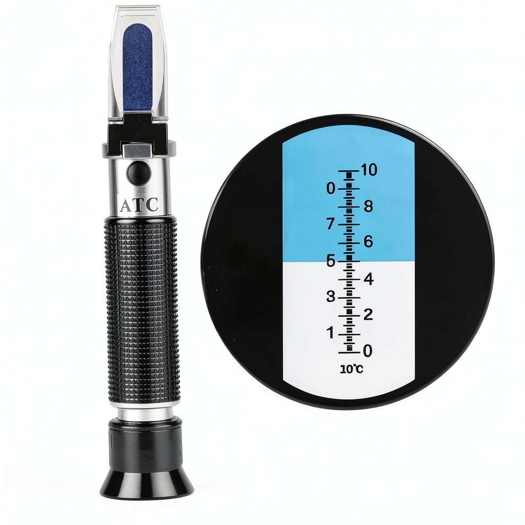 Ade Advanced Optics Refractometer displaying measurement scale