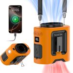 Portable Cooling Fan Rechargeable Wearable 5 Speeds LED-0