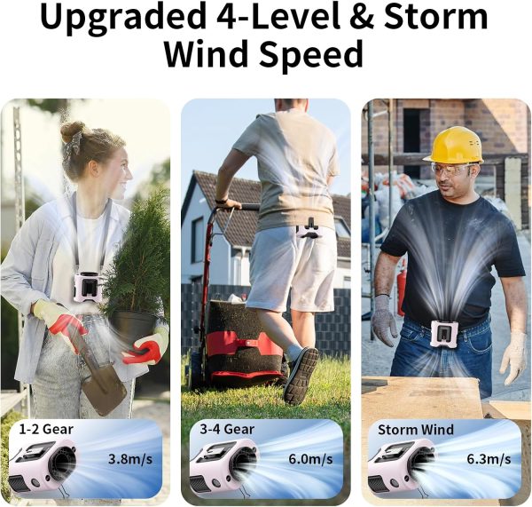 Portable Cooling Fan Wearable 5 in 1 Design Rechargeable-3