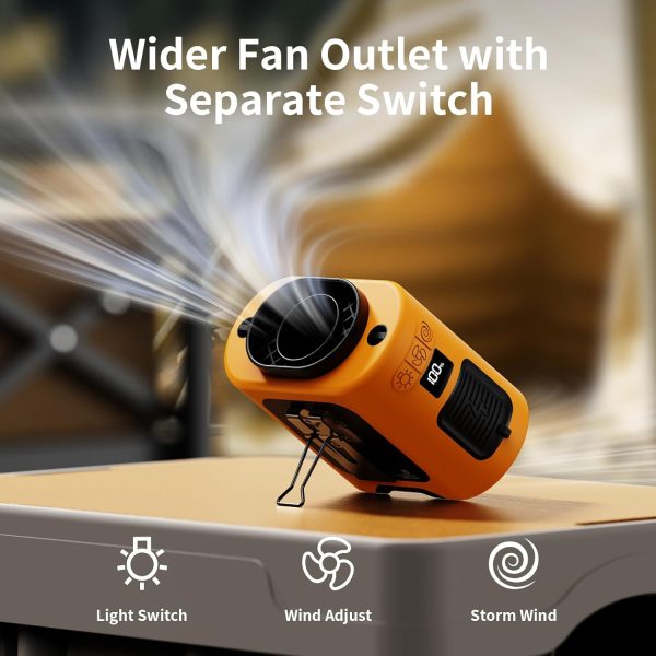 Portable Cooling Fan Rechargeable Wearable 5 Speeds LED-6