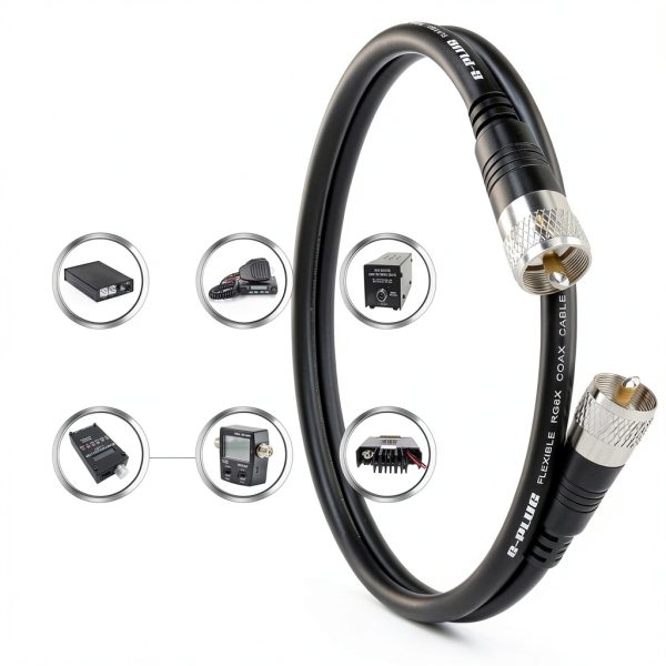 G-PLUG RG8X Coaxial Cable 30FT Black Male-to-Male-2