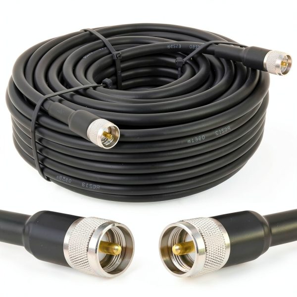 MOOKEERF RG213 Coaxial Cable 75FT Male Male-0