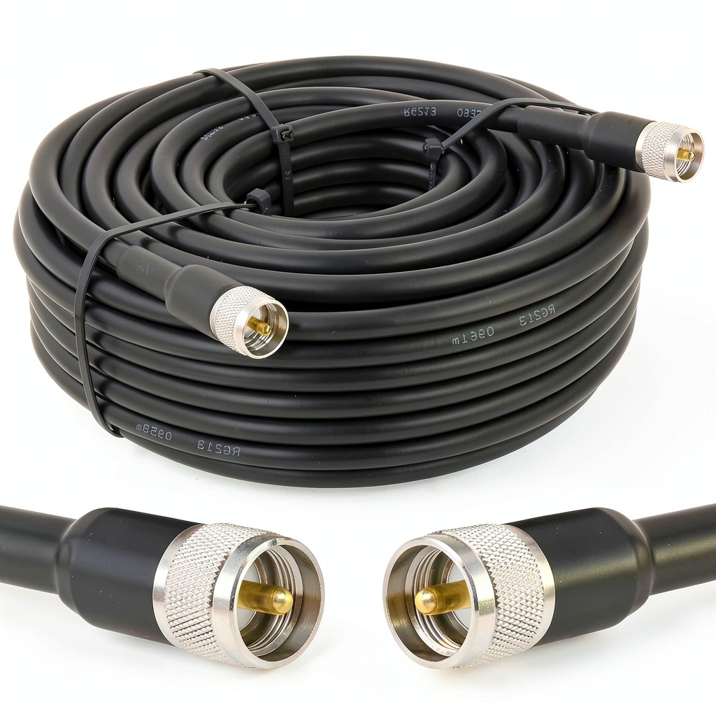 Installing RG213 coaxial cable on a marine VHF antenna