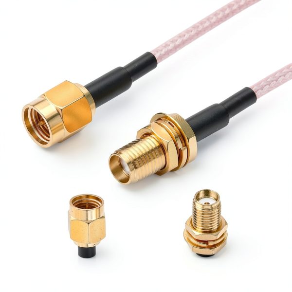 exgoofit SMA Male to Female Coax Cable Gold Plated 4 Pack-1