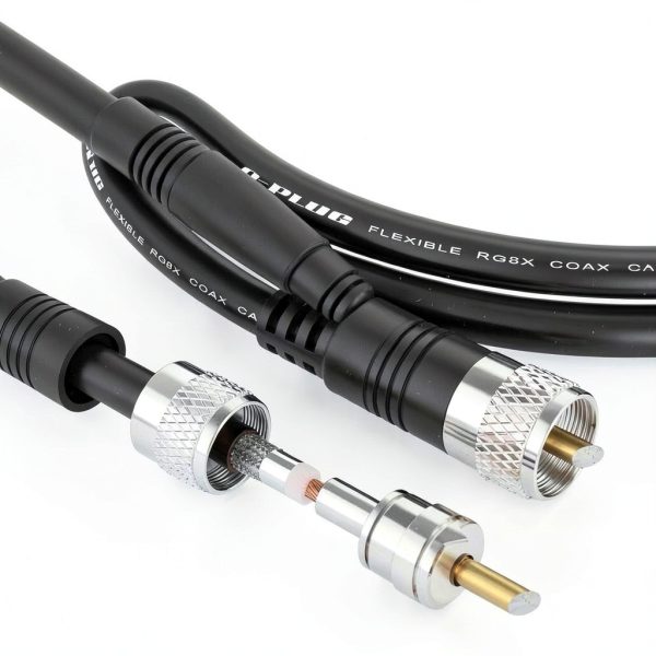 G-PLUG RG8X Coaxial Cable 30FT Black Male-to-Male-4