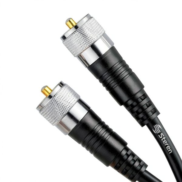 RG8X Coaxial Cable Steren Black 50ft Male-1