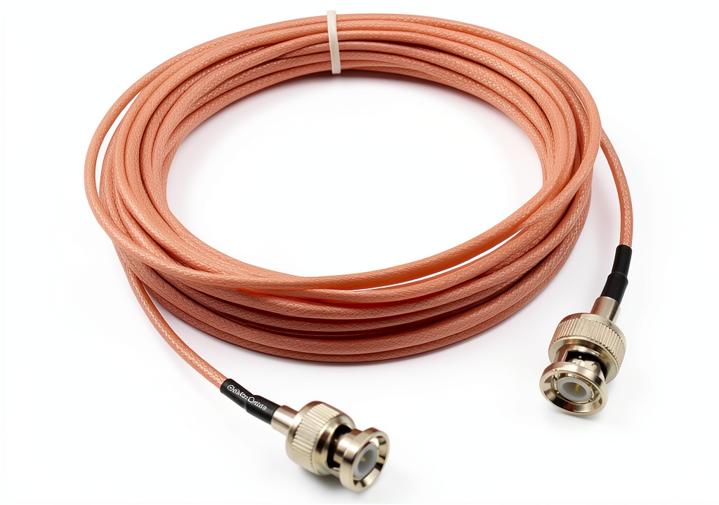 BNC coaxial cable installed in a studio setup