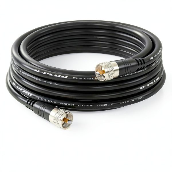 G-PLUG RG8X Coaxial Cable 30FT Black Male-to-Male-0