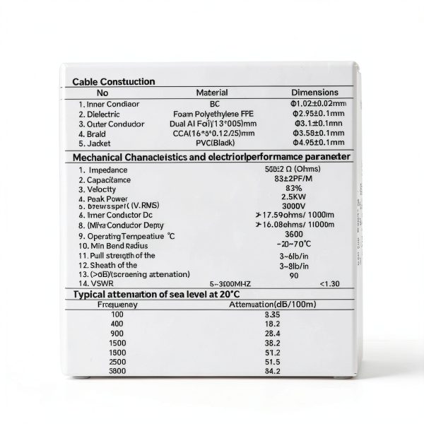 Coaxial Cable BOOBRIE Upgrade LMR200-7