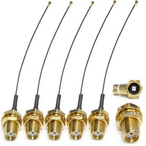 TUOLNK Coaxial Cable 6inch Black Male-to-Female-0