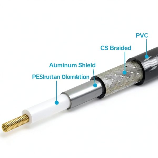 RG8X Coaxial Cable Steren Black 50ft Male-3