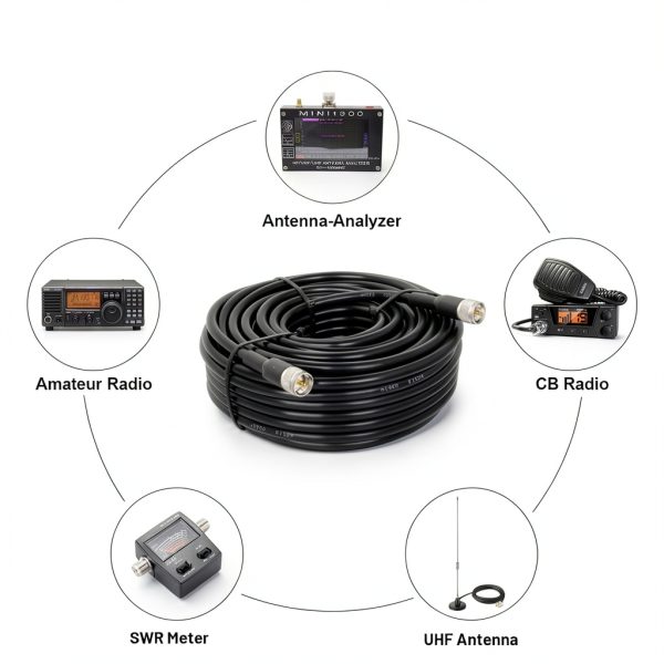 MOOKEERF RG213 Coaxial Cable 75FT Male Male-4