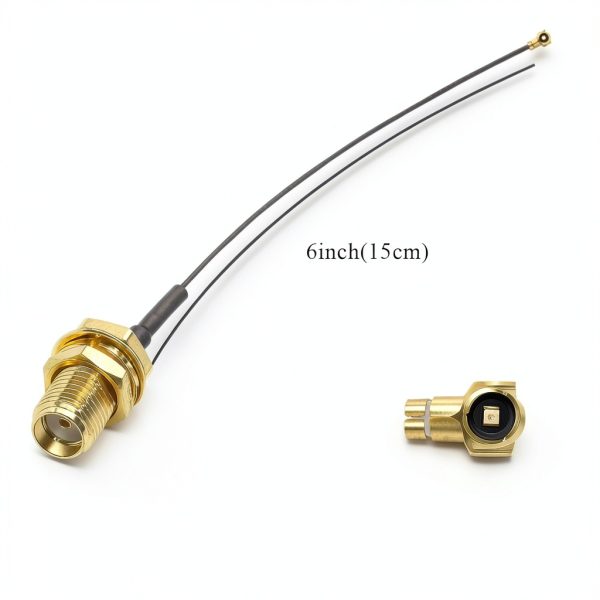 TUOLNK Coaxial Cable 6inch Black Male-to-Female-1