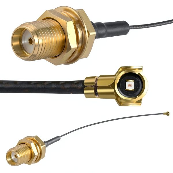 TUOLNK Coaxial Cable 6inch Black Male-to-Female-5