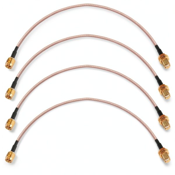 exgoofit SMA Male to Female Coax Cable Gold Plated 4 Pack-0