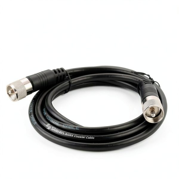 RG8X Coaxial Cable Steren Black 50ft Male-2