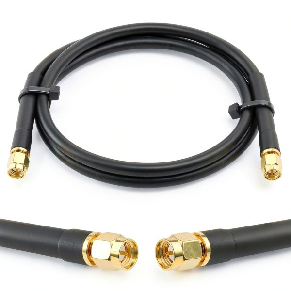 SMA Coaxial Cable MOOKEERF KMR240 SMA Male to Male 6GHz Low Loss 3ft-0