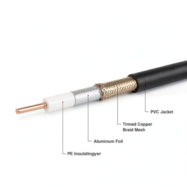 SMA Coaxial Cable MOOKEERF KMR240 SMA Male to Male 6GHz Low Loss 3ft-3