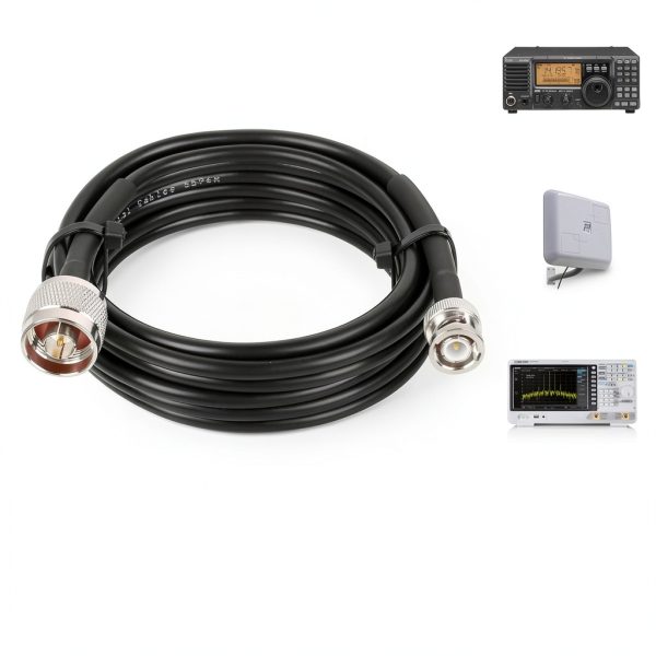 MOOKEERF RG58 Coaxial Cable N Male to BNC Male 15ft Black Low Loss-4