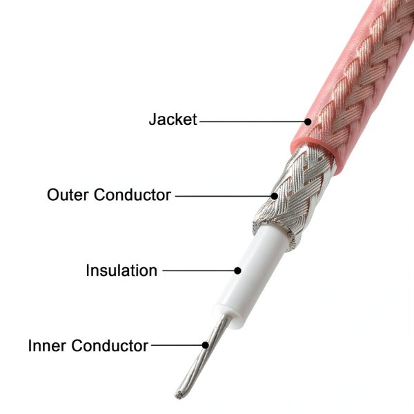 urcianow SMA to BNC Male Coaxial Cable 3.28ft RG316 Pink Weatherproof-2