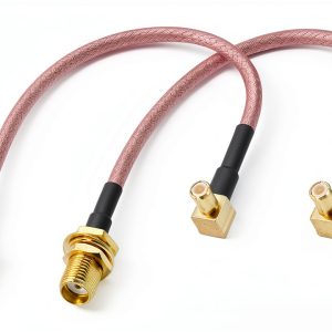Coaxial Cable RG081 6in MCX Male to SMA Female Low Loss Pure Brass-0