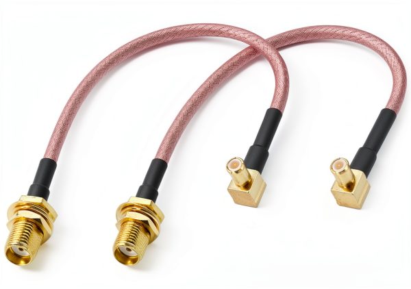 Coaxial Cable RG081 6in MCX Male to SMA Female Low Loss Pure Brass-0