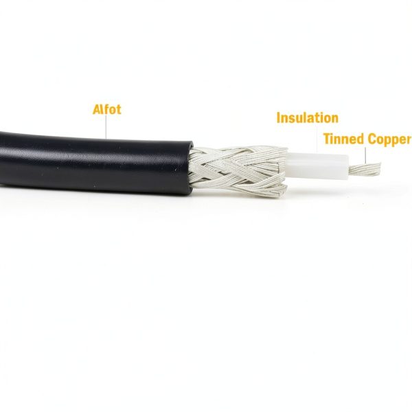 exgoofit CB Coaxial Jumper Cable 12in Male to Male RF Connector Black-2