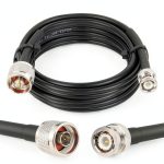 MOOKEERF RG58 Coaxial Cable N Male to BNC Male 15ft Black Low Loss-0
