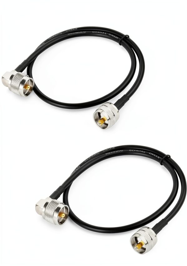 Superbat UHF PL-259 Male to Male Coax Cable 2ft Low Loss Waterproof-0