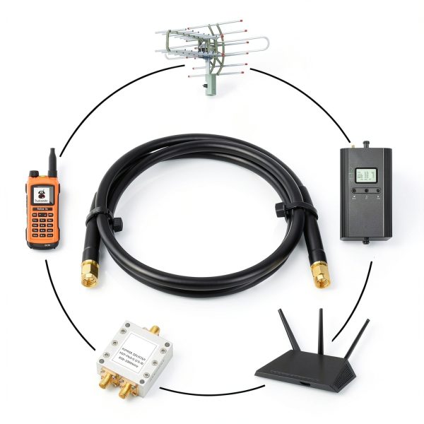 SMA Coaxial Cable MOOKEERF KMR240 SMA Male to Male 6GHz Low Loss 3ft-4