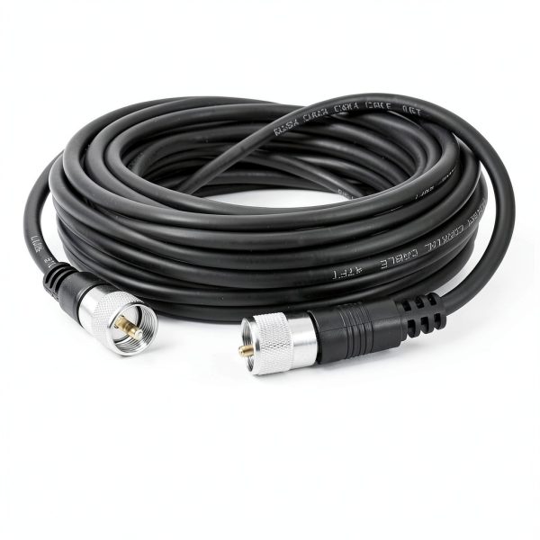 RG8x Coaxial Cable 50ft by RFAdapter Low Loss UHF PL259 Male to Male-4
