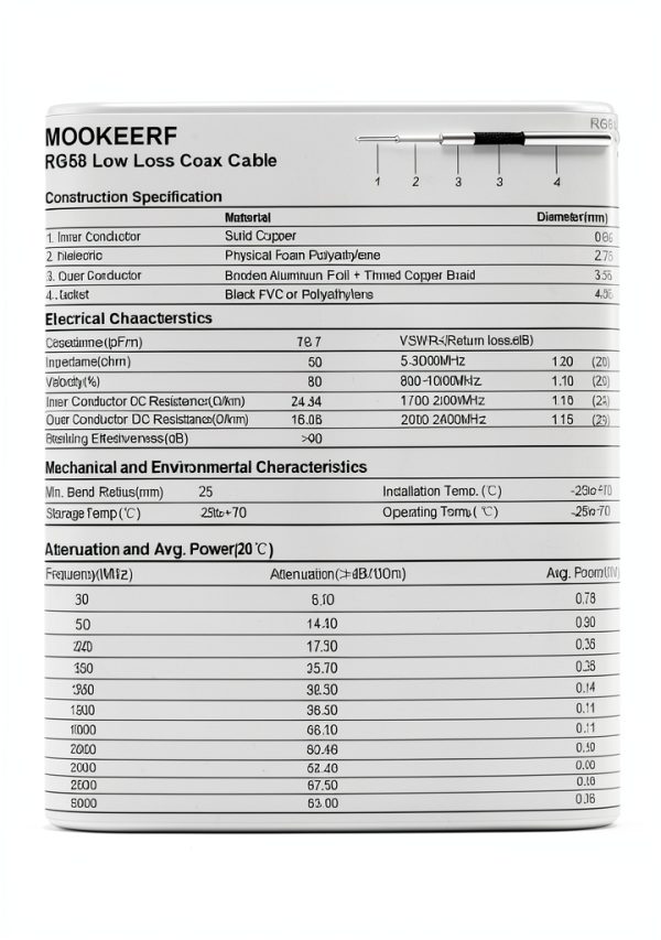 PL-259 UHF CB Coax Cable 3FT MOOKEERF Low Loss RG58 PL259 Male-Female-4