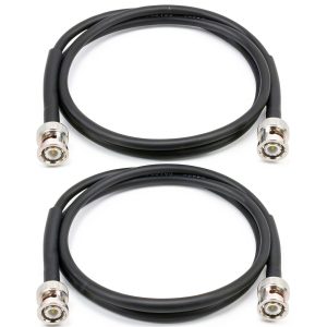 BNC Cable 3FT 2-Piece RG58 50Ω Male-Male Low-Loss Coaxial by MOOKEERF-0