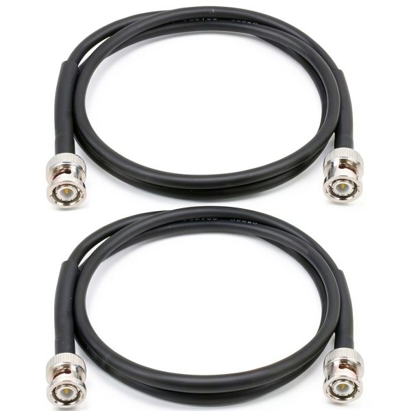 BNC Cable 3FT 2-Piece RG58 50Ω Male-Male Low-Loss Coaxial by MOOKEERF-0