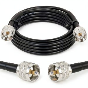 PL259 10ft UHF Coax Cable - RG58 CB Cable Male to Male for CB Radio, Ham Radio, Antenna Analyzer, SWR Meter-0